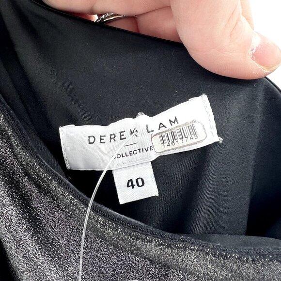 Derek Lam Collective Silver One Sleeve Cocktail Dress Size 40 US Small - Picture 4 of 7